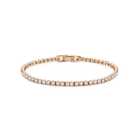 Bracciale Donna Tennis Argento Rosè Kulto 925 Zirconi Bianchi KT925 013