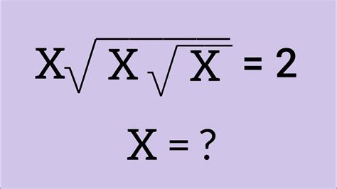 Nice Square Root Problem Maths Olympiad Square Root Simplification