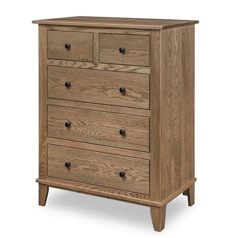 Solid Wood Short Chest Of Drawers From DutchCrafters Amish Furniture