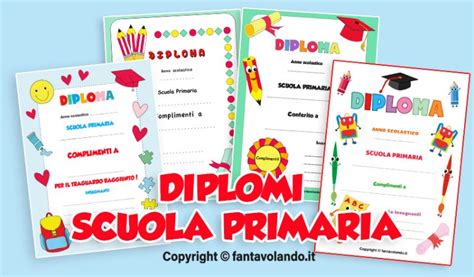 Festa Di Fine Anno Diplomi Per La Scuola Primaria Fantavolando