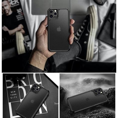 Carbon Fiber Textures Shockproof Bumper Case For IPhone 11 11 Pro 11