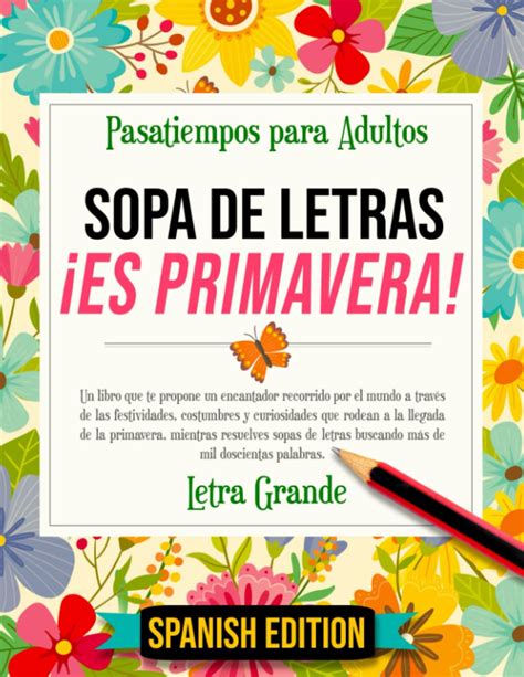 Buy Sopa De Letras Es Primavera Pasatiempos Para Adultos En Espa Ol