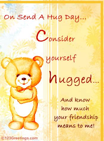 Friendship Hugs... Free Friendly Hugs eCards, Greeting Cards | 123 Greetings