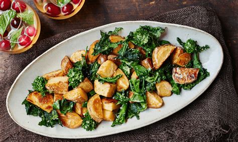 Lemony Roasted Potatoes And Broccoli Rabe