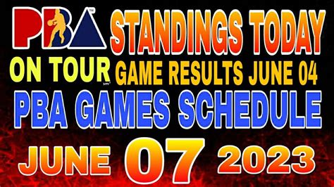 PBA Standings Today As Of June 4 2023 PBA Game Results PBA