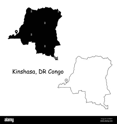 Kinshasa Democratic Republic Of The Congo Detailed Country Map With