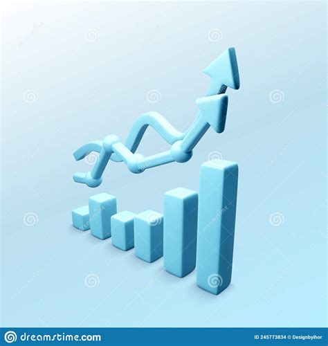Blaue 3d Pfeile Mit Diagramm Pfeil Nach Oben Unternehmensinfographie Und Erfolg Vektor