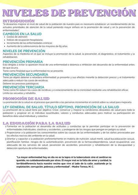 Niveles De Prevenci N De La Salud Medest Udocz