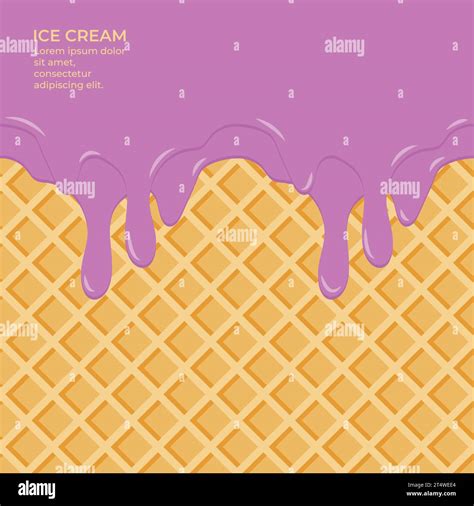 Sweet Colour Glaze On Wafer Texture Food Vector Image Stock Vector