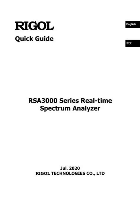 PDF RSA3000 Series Real Time Spectrum Analyzer DOKUMEN TIPS