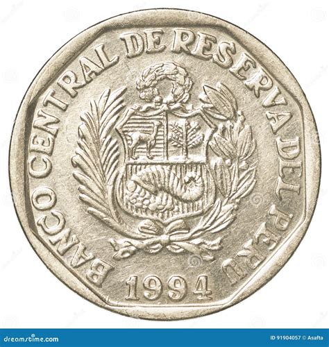 50 Peruvian Nuevo Sol Centimos Coin Stock Image Image Of Business