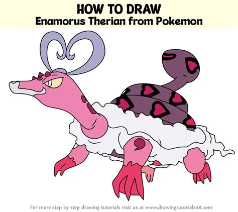 How To Draw Enamorus Therian From Pokemon Pokemon Step By Step