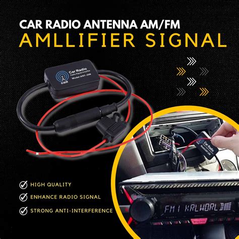 Car Fm Am Radio Antenna Signal Amplifier Booster Android Player Radio Signal Booster Audio