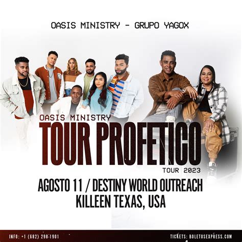 Oasis Ministry | Grupo Yagox | Tour Profético Tickets - BoletosExpress