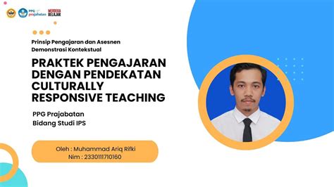 Penerapan Pendekatan Crt Culturally Responsive Teaching Youtube