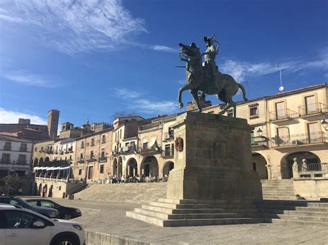 Conquistadores Stad Trujillo In Extremadura Midden Spanje