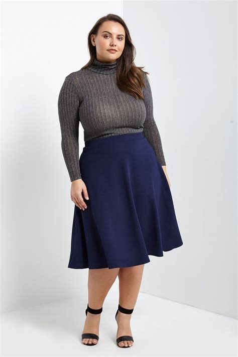 Navy Ribbed Midi Skirt Plus Size Ribbed Midi Skirt Skirts Plus Size