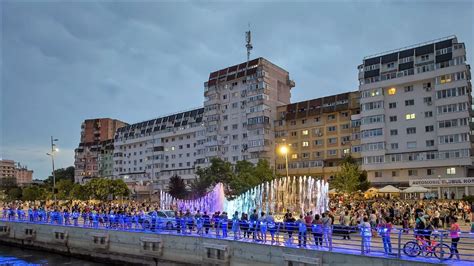 FOTO Spectacolul impresionant al fântânii arteziene de pe Faleza Ivan