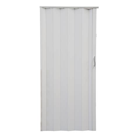 Pillar 82 x 203cm White Monaco PVC Concertina Door - Bunnings Australia