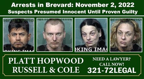 Arrests In Brevard County November 2 2022 Suspects Presumed