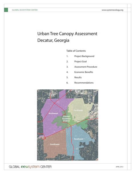 Pdf Urban Tree Canopy Assessment Decatur Georgia An Urban Tree