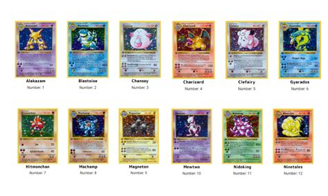 The Complete Pokemon Card Set List To Present