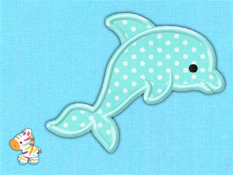 Dolphin Embroidery Machine Applique Design 3 Sizes Etsy