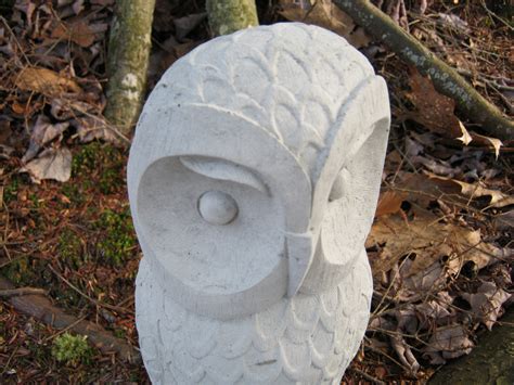 Owls Cast Stone Garden Owl Statues Two Concrete Owls Pair Etsy