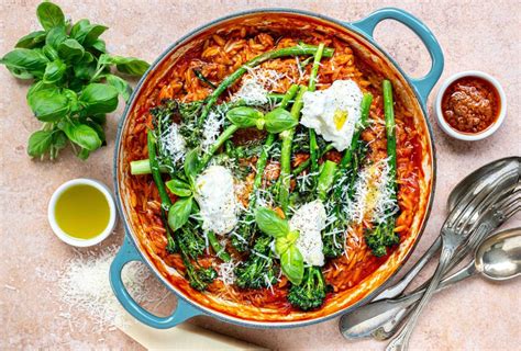 Orzo Uit N Pan Met Bimi En Burrata Koken Met De Morgen