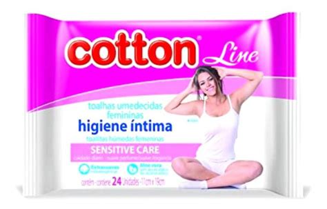 Toalhas Umedecidas Feminina Higiene Intima Unidades Cotton Line