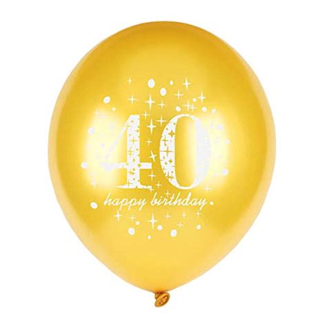 40th Birthday Balloons Black And Gold Birthday Decorations Latex Confetti Balloon For Women Men