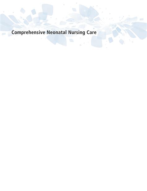 Solution Comprehensive Neonatal Nursing Care Sixth Edition Studypool