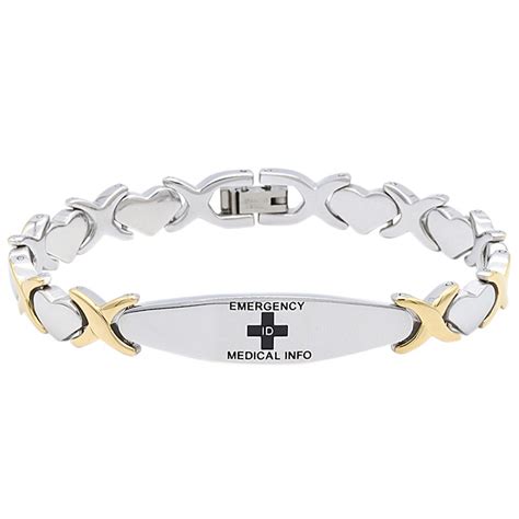 Gold Medical Alert Bracelet Emergency ID Australia