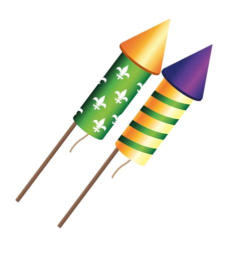 mardi grass fireworks rockets celebration icon 2499827 Vector Art at ...