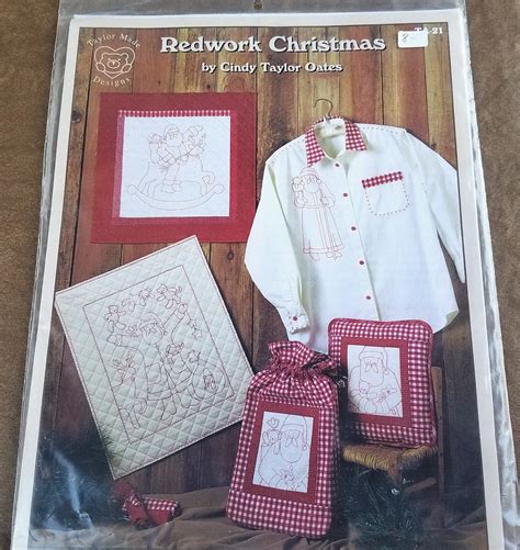 Christmas Redwork Embroidery