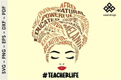 Teacher Life Svg Melanin Teacher Svg Graphic By Wood Design Creative