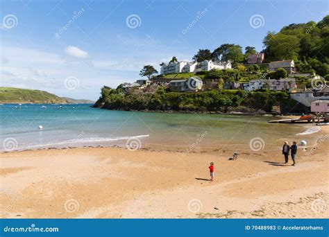 South Sands Beach Salcombe Devon UK Beach in the Estuary in Summer with ...