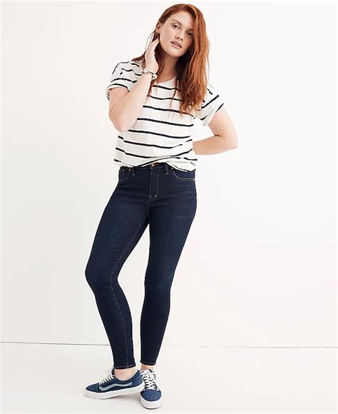 Tall 9 Mid Rise Skinny Jeans In Larkspur Wash Tencel™ Denim Edition Madewell