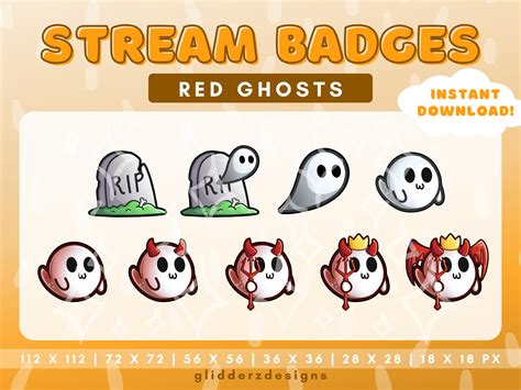 Ghost Sub Badges Twitch Ghost Twitch Badges Cute Ghost Etsy