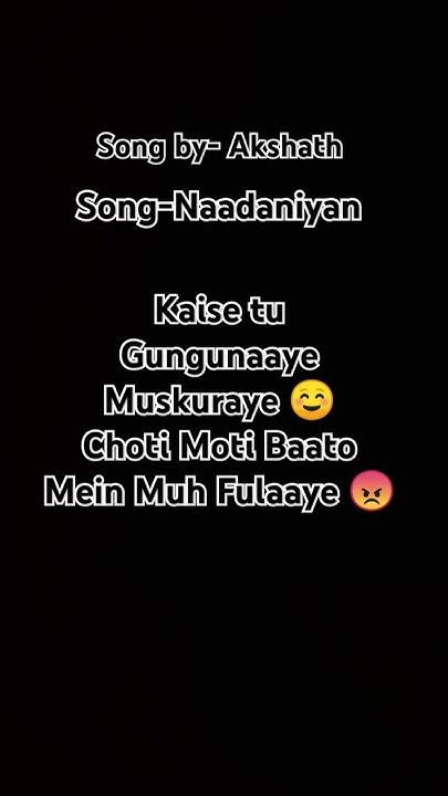 Nadaaniyaan Song Lyrics 🌙 Youtube