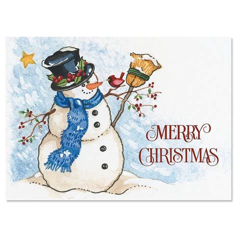 Snowman And Sweet Bird Christmas Cards Current Catalog Christmas