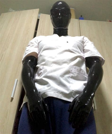 Latex Mask And Black Fetish Gloves With Medical Scrubs Porn Pictures