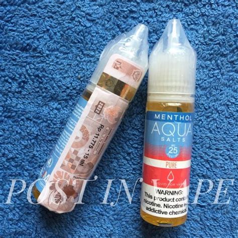 Jual Aqua Pure Menthol Ice 15ml Salt Nic Liquid Vape By EJM PIV Di