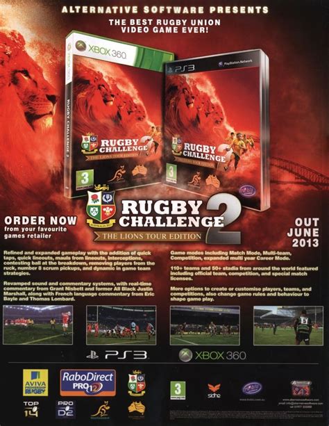 Rugby Challenge 2 The Lions Tour Edition Magazines From The Past