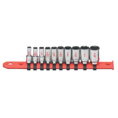 Drive Piece Sae Point Mid Length Chrome Socket Set Sai T