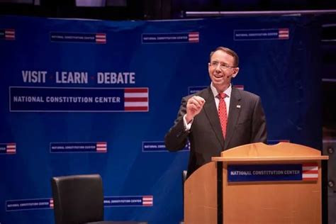 Deputy Ag Rosenstein Addresses Constitution Center Crowd Stays Mum On