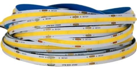 Fita Led Cob 5m Irc80 320leds M 12v Ip20 12w Por Metro Luz Branco