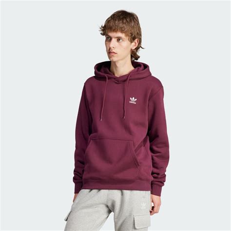 Adidas Trefoil Essentials Hoodie Burgundy Free Shipping With