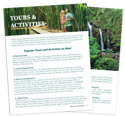 Maui Visitor Guides & Travel Planner Information for 2025