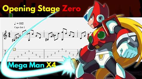 Mega Man X Opening Stage Zero Acoustic Guitar Tab Youtube